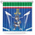 Italy Rugby Custom Shower Curtain Italian Wolf Mascot Go Gli Azzurri