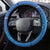 Italy Rugby Steering Wheel Cover Italian Wolf Mascot Go Gli Azzurri