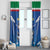 Italy Rugby Custom Window Curtain Italian Wolf Mascot Go Gli Azzurri