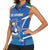 Italy Rugby Custom Women Sleeveless Polo Shirt Italian Wolf Mascot Go Gli Azzurri