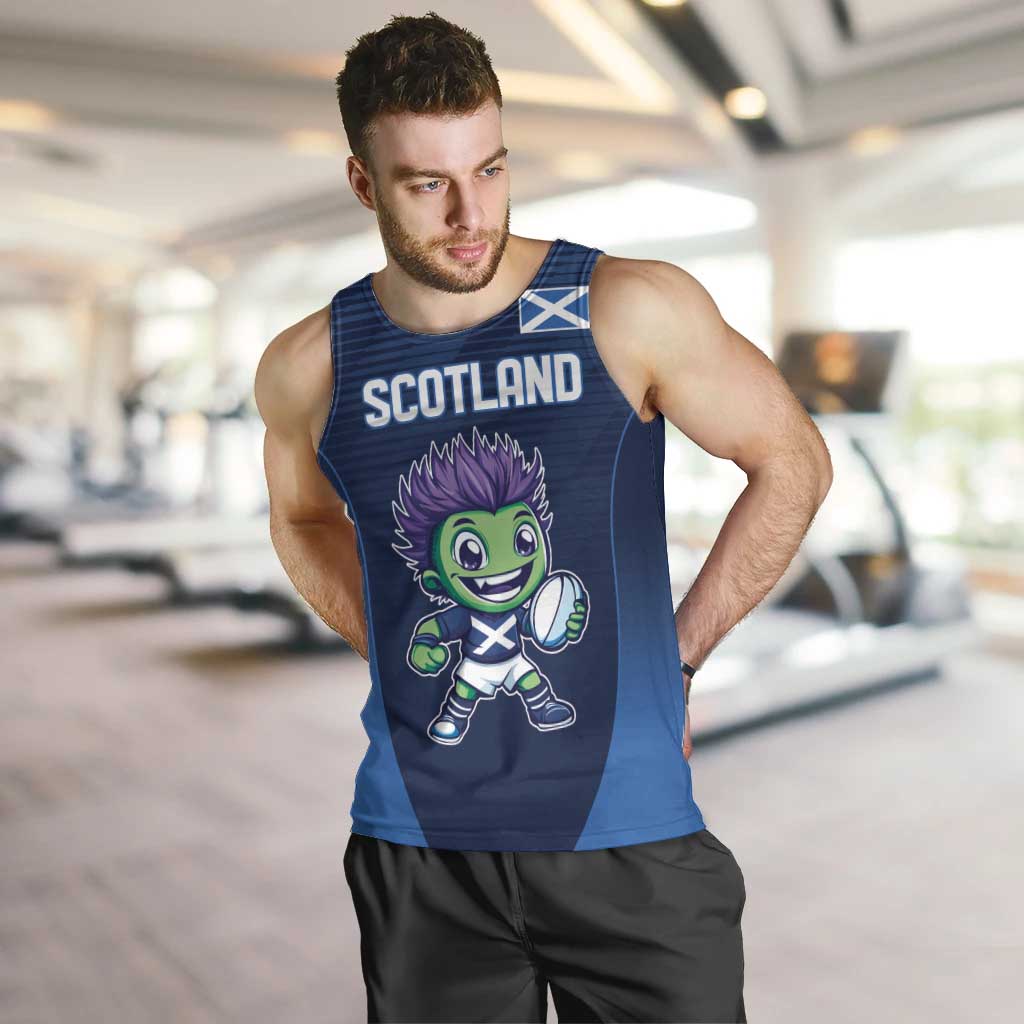 Scotland Rugby Custom Men Tank Top Thistle Mascot Go Scottish!