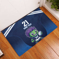 Scotland Rugby Custom Rubber Doormat Thistle Mascot Go Scottish!