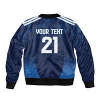 Scotland Rugby Custom Sleeve Zip Bomber Jacket Thistle Mascot Go Scottish!