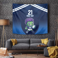 Scotland Rugby Custom Tapestry Thistle Mascot Go Scottish!