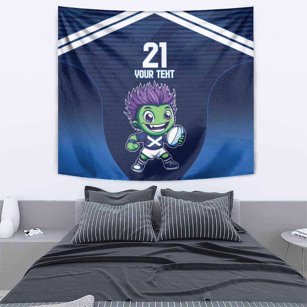 Scotland Rugby Custom Tapestry Thistle Mascot Go Scottish!