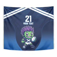 Scotland Rugby Custom Tapestry Thistle Mascot Go Scottish!