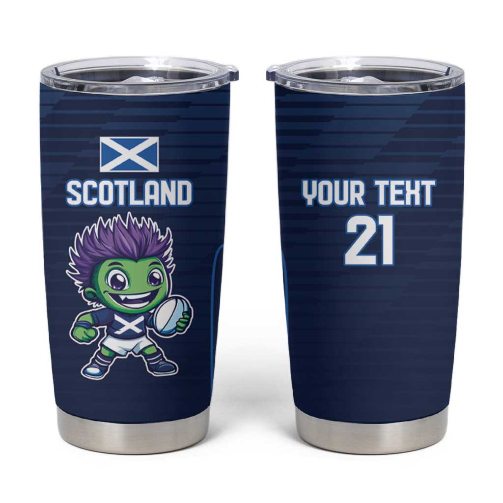 Scotland Rugby Custom Tumbler Cup Thistle Mascot Go Scottish!