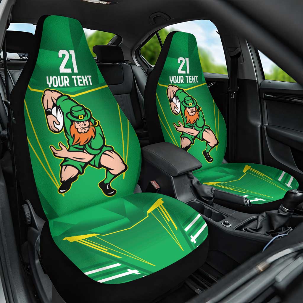 Ireland Rugby Custom Car Seat Cover Irish Warrior Mascot Go Shamrock