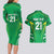 Ireland Rugby Custom Couples Matching Long Sleeve Bodycon Dress and Hawaiian Shirt Irish Warrior Mascot Go Shamrock