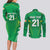 Ireland Rugby Custom Couples Matching Long Sleeve Bodycon Dress and Long Sleeve Button Shirt Irish Warrior Mascot Go Shamrock