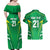 Ireland Rugby Custom Couples Matching Off Shoulder Maxi Dress and Hawaiian Shirt Irish Warrior Mascot Go Shamrock