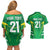 Ireland Rugby Custom Couples Matching Off Shoulder Short Dress and Hawaiian Shirt Irish Warrior Mascot Go Shamrock