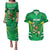 Ireland Rugby Custom Couples Matching Puletasi and Hawaiian Shirt Irish Warrior Mascot Go Shamrock