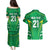 Ireland Rugby Custom Couples Matching Puletasi and Hawaiian Shirt Irish Warrior Mascot Go Shamrock