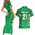 Ireland Rugby Custom Couples Matching Short Sleeve Bodycon Dress and Hawaiian Shirt Irish Warrior Mascot Go Shamrock