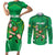 Ireland Rugby Custom Couples Matching Short Sleeve Bodycon Dress and Long Sleeve Button Shirt Irish Warrior Mascot Go Shamrock