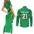 Ireland Rugby Custom Couples Matching Short Sleeve Bodycon Dress and Long Sleeve Button Shirt Irish Warrior Mascot Go Shamrock