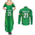 Ireland Rugby Custom Couples Matching Summer Maxi Dress and Long Sleeve Button Shirt Irish Warrior Mascot Go Shamrock