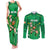 Ireland Rugby Custom Couples Matching Tank Maxi Dress and Long Sleeve Button Shirt Irish Warrior Mascot Go Shamrock