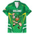 Ireland Rugby Custom Family Matching Long Sleeve Bodycon Dress and Hawaiian Shirt Irish Warrior Mascot Go Shamrock