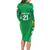 Ireland Rugby Custom Family Matching Long Sleeve Bodycon Dress and Hawaiian Shirt Irish Warrior Mascot Go Shamrock