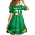 Ireland Rugby Custom Family Matching Off The Shoulder Long Sleeve Dress and Hawaiian Shirt Irish Warrior Mascot Go Shamrock