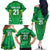 Ireland Rugby Custom Family Matching Off The Shoulder Long Sleeve Dress and Hawaiian Shirt Irish Warrior Mascot Go Shamrock