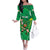 Ireland Rugby Custom Family Matching Off The Shoulder Long Sleeve Dress and Hawaiian Shirt Irish Warrior Mascot Go Shamrock