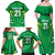 Ireland Rugby Custom Family Matching Off Shoulder Maxi Dress and Hawaiian Shirt Irish Warrior Mascot Go Shamrock