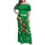 Ireland Rugby Custom Family Matching Off Shoulder Maxi Dress and Hawaiian Shirt Irish Warrior Mascot Go Shamrock