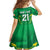 Ireland Rugby Custom Family Matching Off Shoulder Short Dress and Hawaiian Shirt Irish Warrior Mascot Go Shamrock