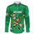 Ireland Rugby Custom Family Matching Puletasi and Hawaiian Shirt Irish Warrior Mascot Go Shamrock