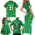 Ireland Rugby Custom Family Matching Short Sleeve Bodycon Dress and Hawaiian Shirt Irish Warrior Mascot Go Shamrock