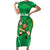 Ireland Rugby Custom Family Matching Short Sleeve Bodycon Dress and Hawaiian Shirt Irish Warrior Mascot Go Shamrock