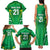 Ireland Rugby Custom Family Matching Tank Maxi Dress and Hawaiian Shirt Irish Warrior Mascot Go Shamrock