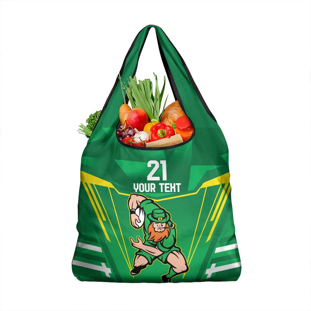 Ireland Rugby Custom Grocery Bag Irish Warrior Mascot Go Shamrock