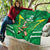 Ireland Rugby Custom Quilt Irish Warrior Mascot Go Shamrock