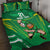 Ireland Rugby Custom Quilt Bed Set Irish Warrior Mascot Go Shamrock