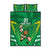 Ireland Rugby Custom Quilt Bed Set Irish Warrior Mascot Go Shamrock