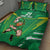 Ireland Rugby Custom Quilt Bed Set Irish Warrior Mascot Go Shamrock