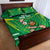 Ireland Rugby Custom Quilt Bed Set Irish Warrior Mascot Go Shamrock