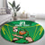 Ireland Rugby Custom Round Carpet Irish Warrior Mascot Go Shamrock