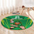 Ireland Rugby Custom Round Carpet Irish Warrior Mascot Go Shamrock