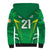 Ireland Rugby Custom Sherpa Hoodie Irish Warrior Mascot Go Shamrock