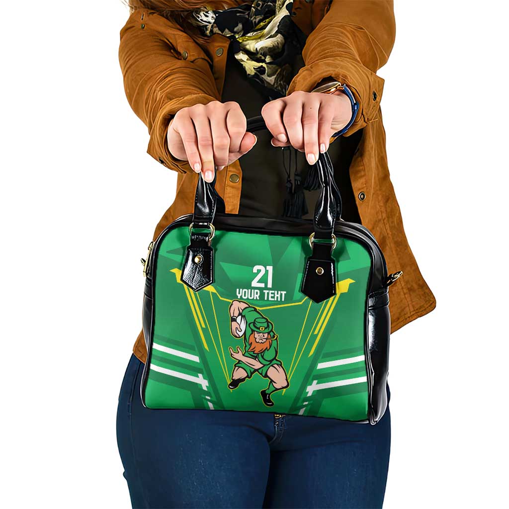 Ireland Rugby Custom Shoulder Handbag Irish Warrior Mascot Go Shamrock