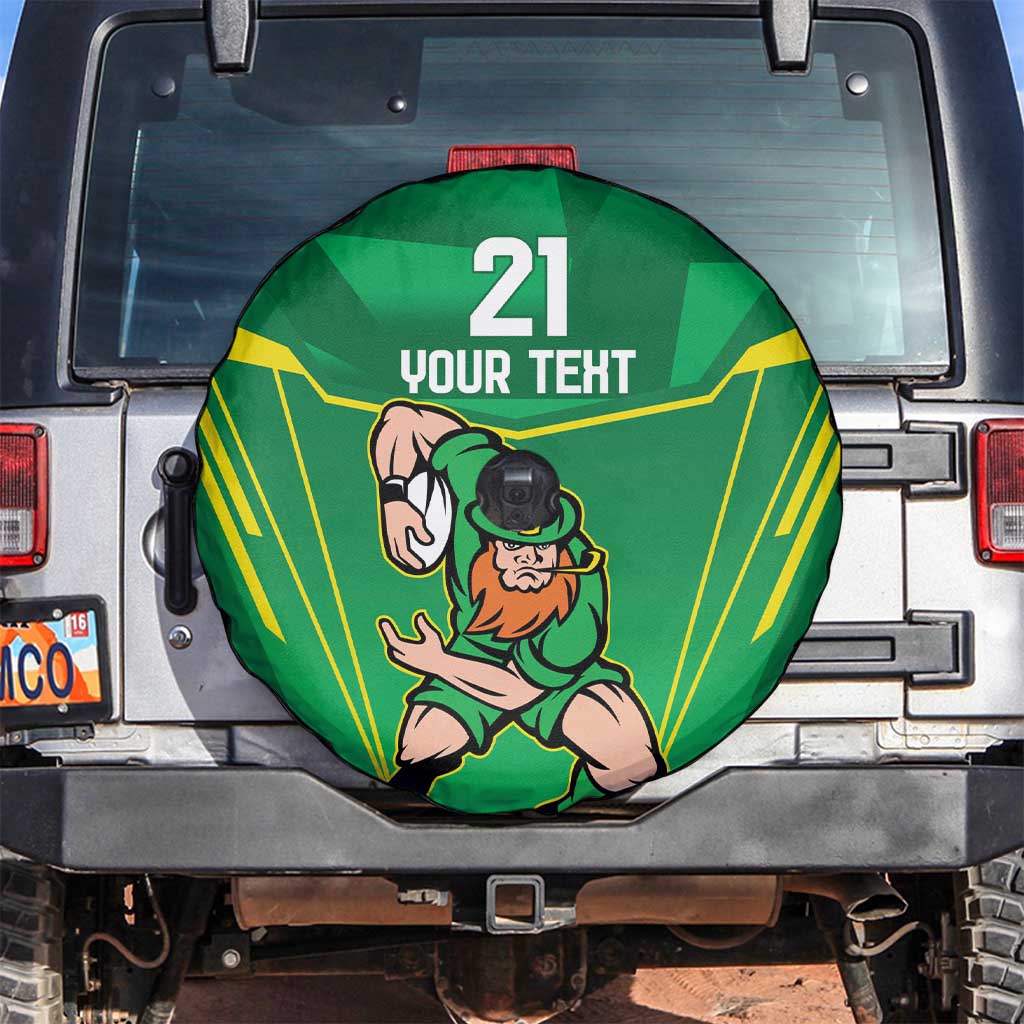 Ireland Rugby Custom Spare Tire Cover Irish Warrior Mascot Go Shamrock