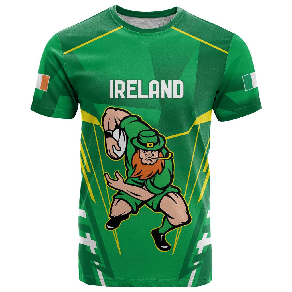 Ireland Rugby Custom T Shirt Irish Warrior Mascot Go Shamrock