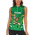 Ireland Rugby Custom Women Sleeveless Polo Shirt Irish Warrior Mascot Go Shamrock