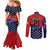 USA Canada Ice Hockey Custom Couples Matching Mermaid Dress and Long Sleeve Button Shirt Go Champion 4 Nations