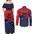 USA Canada Ice Hockey Custom Couples Matching Off Shoulder Maxi Dress and Long Sleeve Button Shirt Go Champion 4 Nations